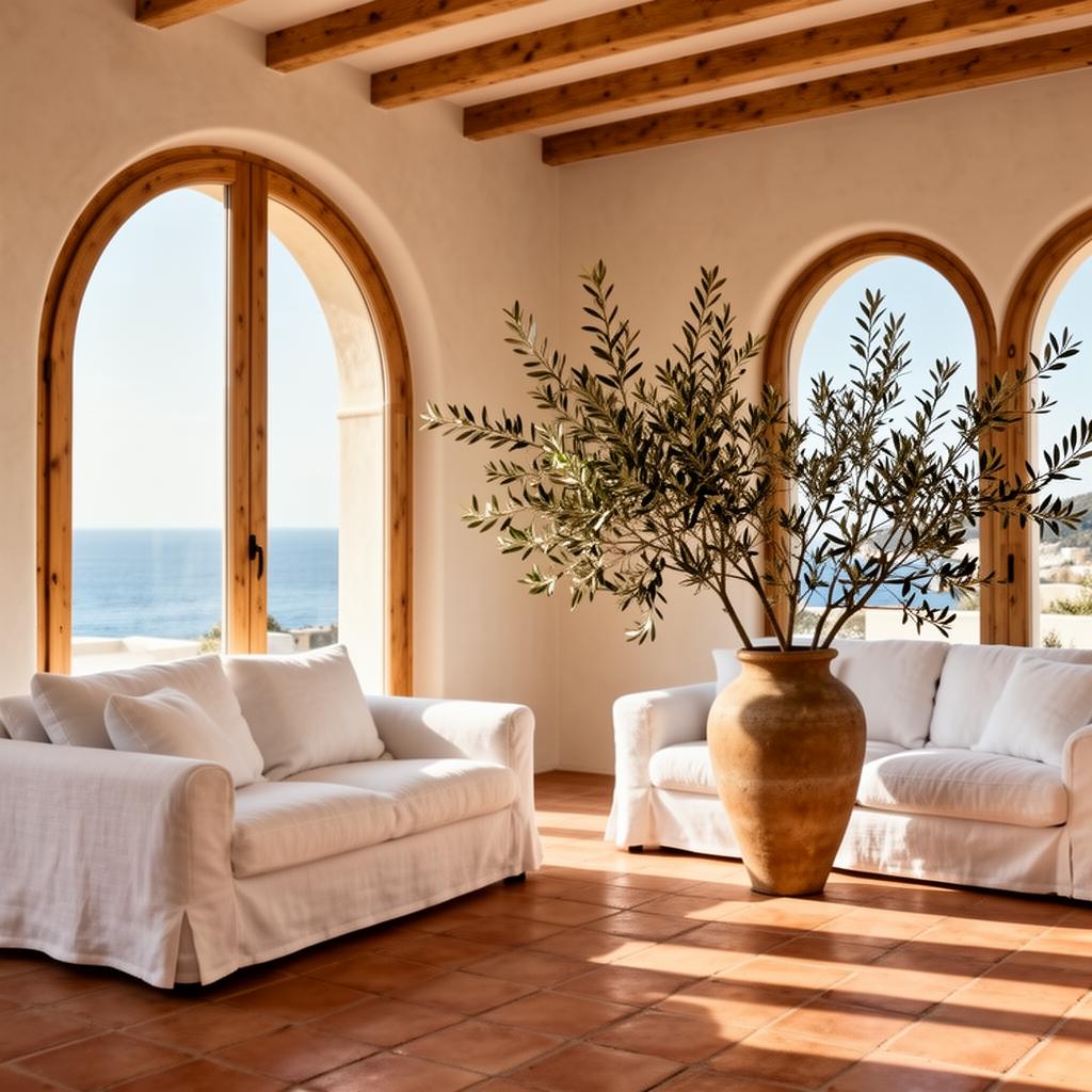 Interior càlid d'una masia rehabilitada